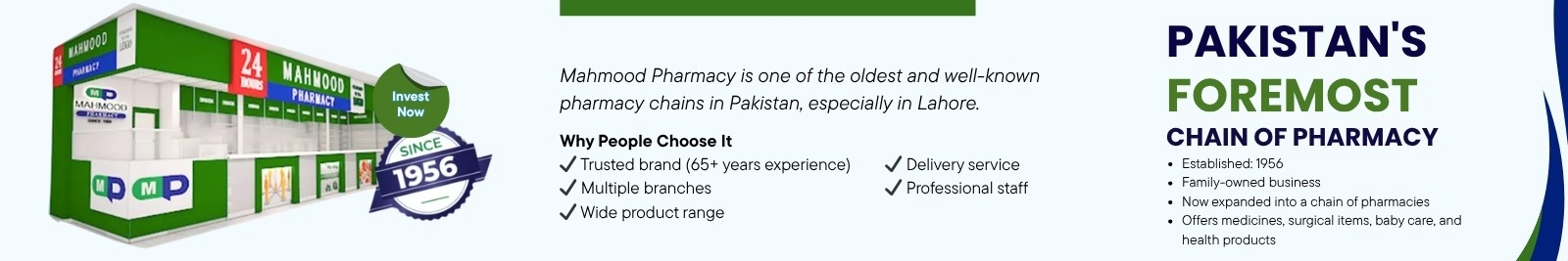 Mahmood Pharmacy investment model